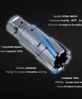 TCT annular cutter set, 13-piece carbide-tipped, 3/8 in Weldon shank, 1-3/8 in cutting depth