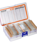 Massive 1000 Pack 25 Value Carbon Film Resistors Kit From 1 Ohm To 1 Meg Ohm One Quarter Watt Five Percent kit in box