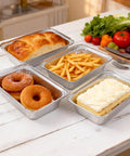 60 Pack Aluminum Foil Pans With Lids, 8.5 By 6 Inch, 2.25 Lb Capacity, Includes 60 Cardboard Covers, Disposable Bakeware For Grab-And-Go Meal Prep