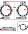 44mm V Band Flange Clamp Set For MVR Wastegate Replacement With Stainless Steel Inlet And Outlet Flanges Includes Screws Nuts