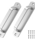 Sliding Barn Door Handle Set In Aluminum Alloy For Closet, Drawer, Garage, Fence Door And Bunk Bed – 5.7 To 5.9 Inch Cabinet Pulls, 2 Pack