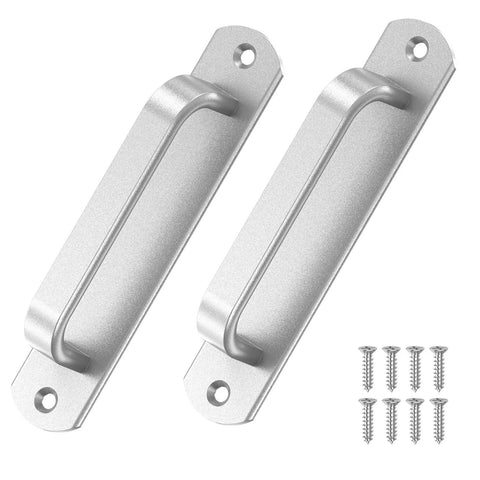 Sliding Barn Door Handle Set In Aluminum Alloy For Closet, Drawer, Garage, Fence Door And Bunk Bed – 5.7 To 5.9 Inch Cabinet Pulls, 2 Pack
