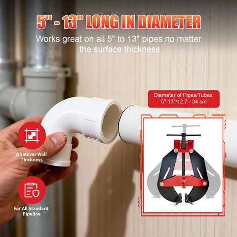 Rock Solid Professional Grade Heavy Duty Pipe Alignment Clamp Four To Eleven Inch Zero Flex Fit Up Tool With Wide Anti Slip Grip Plates For Tight Auto Body Welding Shop Gear