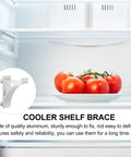 Aluminum Freezer Shelf Clips Must Have Ten Pack Easy To Install Cooler Shelf Braces For Refrigerator Support Hooks Tough And Not Easy To Deform