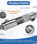 Built Like A Tank Shell And Tube Heat Exchanger 3600 KBtu showing 316L stainless steel welded shell and ports for pool systems.