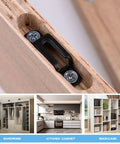 Close-up of Premium Heavy Duty 60 Piece Concealed Furniture Slide Connectors And Snap On Buckle Fasteners for cabinet assembly.