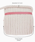 100 Percent Cotton Craft Rope Half Inch By 50 Feet Natural Beige For DIY Crafts Decor Garden Wedding Hanging Baskets Soft Yet Strong Eco Friendly Twine Cord coiled with measurements