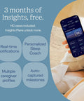 Next Level Smart Baby Video Monitor With Big Time Sleep Tracking And Rock Solid Night Vision 1080P Hd Wi Fi Camera Smooth Motion Alerts Nursery Must Have - mobile app interface showing sleep insights.