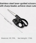 Laser Guided Fabric Scissors With Built In Red Laser Guide For Pro Level Precision Cuts In DIY Crafts, ergonomic scissors.