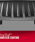 Close-up of Compact Space Saver Two Serving Grill And Panini Press nonstick surface for quick meals in small kitchens.