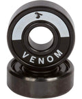 Close-up of Titanium Coated Skateboard Bearings With Ceramic Balls For High Speed Longboards And Inline Skates showing Venom logo.