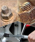Garage Ready 5 Piece Twist Socket Set with Center Punch Bar for Stubborn Lug Nut Removal Metric 17Mm Through 22Mm showing rusted bolts and socket usage.