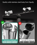 Comparison of solid vs hollow stainless steel bar quality by Fapully with CNC technology and anti-loosening design.