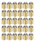 30 Piece Pack Top Shelf Brass Ball Spring Plungers 5Mm X 6Mm No Step Detents Heavy Duty Cabinet Latches arranged in a grid.