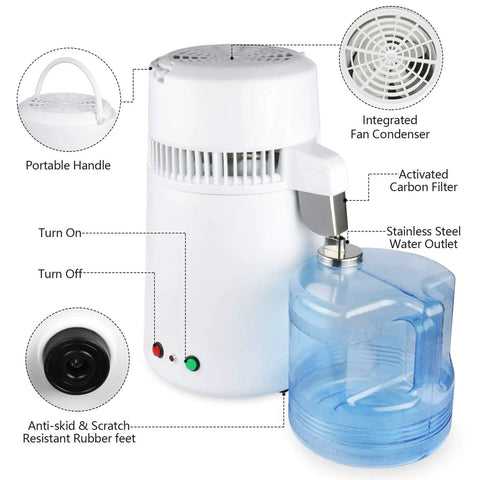 Portable Water Distiller For Home And On The Go Delivers Pure Safe Drinking Water Anywhere Easy Setup Low Maintenance
