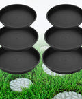Six Piece Round Stepping Stone Mold Set With Thick Plastic Concrete Molds In 10.63 Inch 11.81 Inch And 12.99 Inch Sizes For DIY Garden Pathway Outdoor Walkway Paving Durable Cement Casting Molds For Easy Release