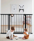 Wide Baby Gate Auto Close Safety Gate for Doorways and Stairs with 29.93 to 51.5 Inch Wide Opening, 30 Inch High in living room setting