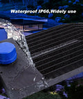 200W Outdoor LED Parking Lot Light With Dusk to Dawn Sensor, heavy duty aluminum, IP66 waterproof, close-up of water resistant feature.