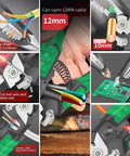 Needle Nose Pliers Electrician Pliers All In One 9 In One Wire Stripper Cutter Crimping Tool with 12mm cable capability