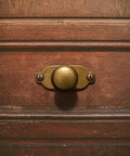 Antique Brass Zinc Alloy Cabinet Knob With Backplate Single Hole Center Mount Durable Top Notch Wear Resistant Hardware Set