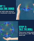 Hand Operated Kids Drone With AI Motion Sensor, Rechargeable Mini Quadcopter steps showing hand gestures and LED lights