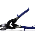 Heavy duty duct crimp tool with blue grips for sheet metal work
