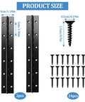2 Piece Black Stainless Steel Piano Hinges With 24 Screws For Heavy Duty Cabinets And Rv Storage Boxes Built Tough As Nails For Diy Projects No Sweat Setup Rock Solid Continuous Hinge Kit, displaying size measurements.