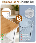 Bamboo vs plastic lid comparison for Kicking Clutter Away Trash Bag Dispenser design, showing durability and eco-friendly materials.