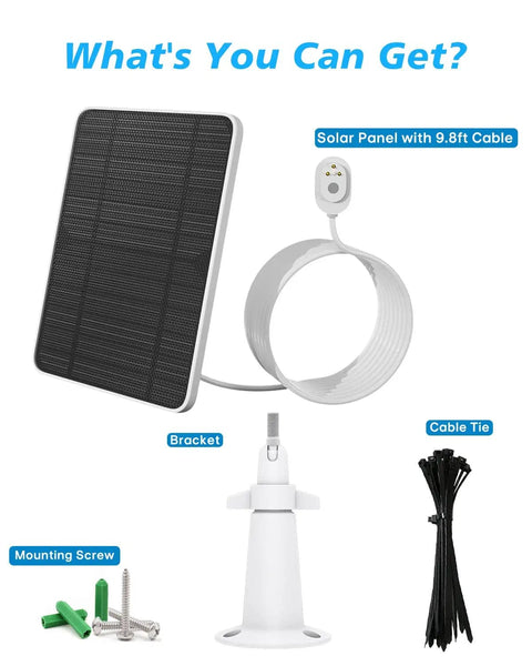 Plug And Play Sun Powered Solar Panel Charger For Pro 5S 4 3 Floodlight Ultra Ultra 2 Cameras Weatherproof IP65 with cable