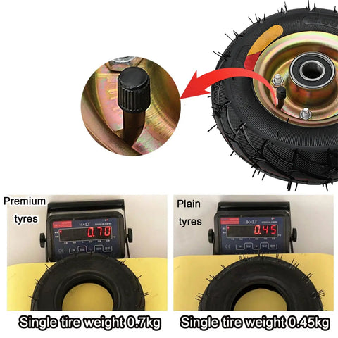 Built Tough Heavy Duty Pneumatic Caster Wheels With Easy Flip Side Brake Double Ball Bearings For Sweet Silent Rolling On Utility Carts Swivel Industrial Casters Stainless Steel Bolts No Drama Install