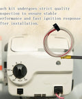 Memiuyelay thermopile sensor kit for Rheem/Ruud water heaters; front view white pilot burner control with coiled cable