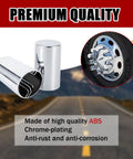 33 Millimeter Lug Nut Covers Kit For Hub Piloted Wheels Three And A Half Inch Tall ABS Chrome Push On Nut Covers image