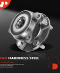 Two-Pack Front Wheel Bearing And Hub Assembly 5-Lug Set For Toyota RAV4 2006-2012 close-up on steel design