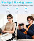 All Day Comfy Smart Glasses With Built In Mic And Speakers Blue Light Blocking Lenses Wireless Headphones For Office And Travel Voice Control