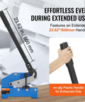 8 Inch Hand Plate Shear With Long Handle For Metal Cutting Up To One Quarter Inch Sheet Steel shown with 600mm handle grip.