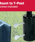 T Post Mounted 360 Degree Impact Sprinkler For Small Gardens And Lawns With Up To 85 Ft Coverage No Fuss Easy Install That Stays Put And Delivers Even Watering Red mount with screws