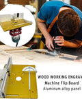 Precision Router Lift System With Solid Aluminum Insert Plate And Smooth 51mm Height Knob For Knockout Routing Accuracy in workshop setup.