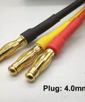 Gold bullet connectors with red, yellow, black wires 4.0mm, compatible with Beefy 3660 Brushless RC Motor 4650KV 1700W 120A 12V.