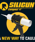 Compact Anti Drip Caulking Gun With Extreme Duty Build Lightweight ABS Frame 4 Inch Size For Tiny Gaps To Giant Jobs