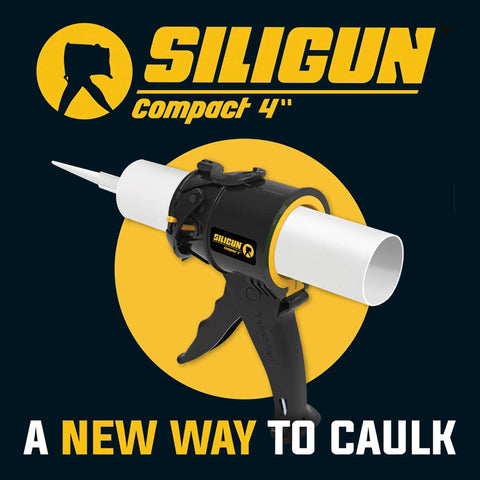 Compact Anti Drip Caulking Gun With Extreme Duty Build Lightweight ABS Frame 4 Inch Size For Tiny Gaps To Giant Jobs