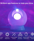 Sky Lite Evolve LED Galaxy Cloud Projector With Wi Fi Ambient Night Light Remote Control Black Finish For Cozy Movie Nights