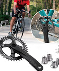 104 BCD Chainring 40T To 52T CNC 7075 Aluminum Narrow Wide Design for MTB and Road Ebike shown on a bicycle with chain retention.