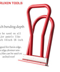 Eave Seam Locker T1 Edge Folding Tool With PVC Insert for double lock standing seam roof panels, red handle, 1-inch bending depth