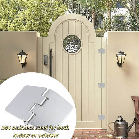 Heavy Duty Weld On Hinges Set Of Four 2.91 By 2.38 Inches 0.08 Inch Thick 304 Stainless Steel Butt Hinge on gate
