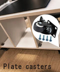 Heavy Duty Four Pack Two Inch Silent Glide Casters With Dual Lock Brakes Smooth Ball Bearing Swivel Wheels mounted on a utility cart.