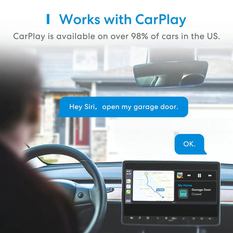 Smart Garage Door Opener Remote for HomeKit Alexa Google Assistant and SmartThings No Hub Needed with Real Time Alerts display