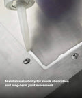 Application of Polyurethane Sealant 540 White 10.5 fl oz Cartridge Case of 12 on metal joint for industrial waterproofing