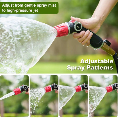 Metal Thumb Control Adjustable Nozzle Delivers 30 Percent More Water Flow With Heavy Duty Garden Hose Nozzle High Pressure Stream