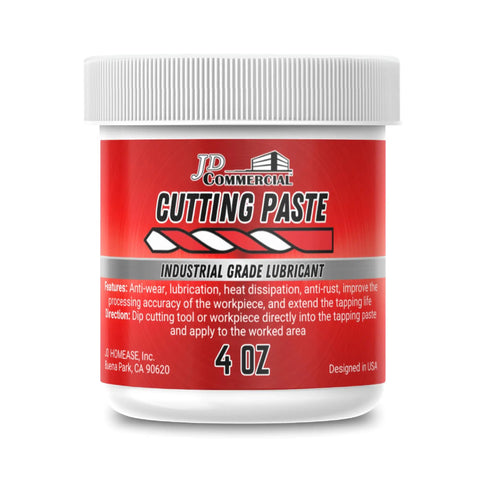 Front view of 4 Oz Cutting Paste For All Metals That Reduces Heat, Extends Tool Life, And Improves Precision For Drilling, Milling, Threading, And Tapping, Pro Grade Anti Wear And Anti Rust Lubricant Paste jar