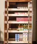 Beefy Shelf Bracket Kit 220 For 1.25 Inch By 58 And 9 Sixteenths Inch Shelves Includes 20 Brackets 4 Pilasters 40 Screws installed in pantry cabinet